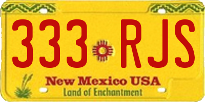 NM license plate 333RJS