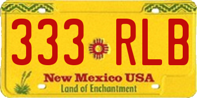 NM license plate 333RLB