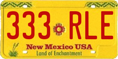 NM license plate 333RLE