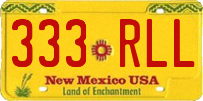 NM license plate 333RLL