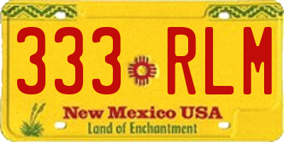 NM license plate 333RLM