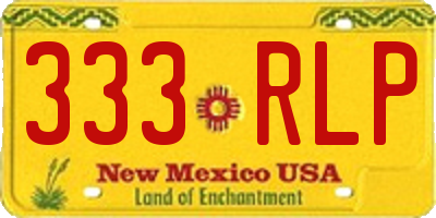 NM license plate 333RLP