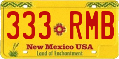 NM license plate 333RMB