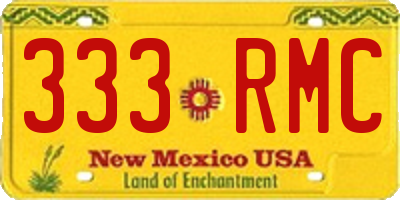 NM license plate 333RMC