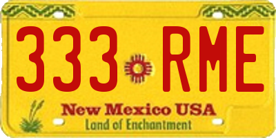 NM license plate 333RME