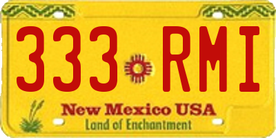 NM license plate 333RMI