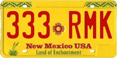 NM license plate 333RMK