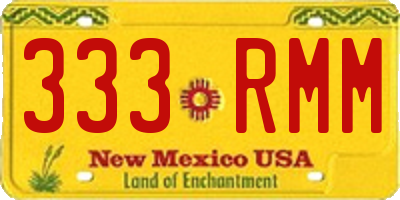 NM license plate 333RMM