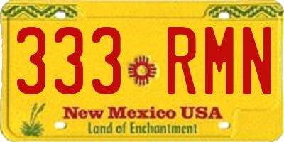 NM license plate 333RMN