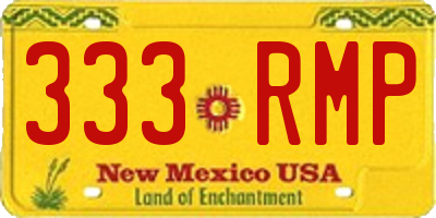 NM license plate 333RMP