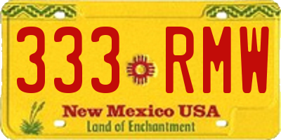 NM license plate 333RMW