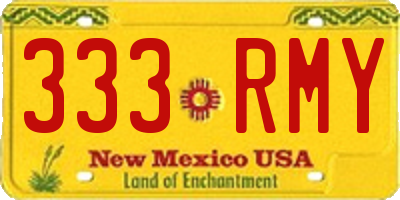 NM license plate 333RMY