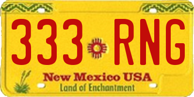 NM license plate 333RNG