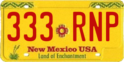 NM license plate 333RNP