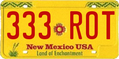 NM license plate 333ROT