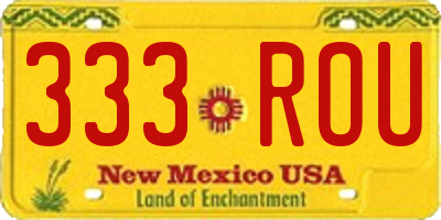 NM license plate 333ROU