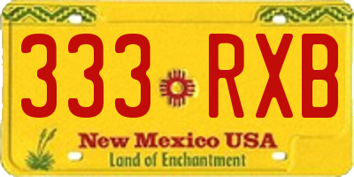 NM license plate 333RXB