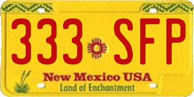 NM license plate 333SFP