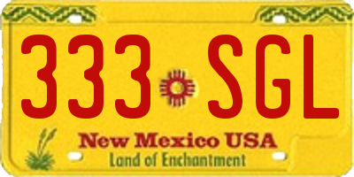 NM license plate 333SGL