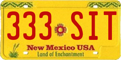 NM license plate 333SIT