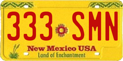 NM license plate 333SMN