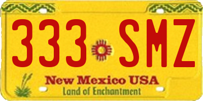 NM license plate 333SMZ