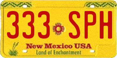 NM license plate 333SPH