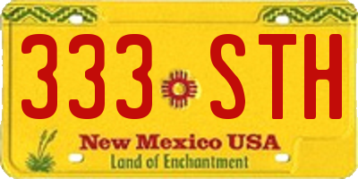 NM license plate 333STH
