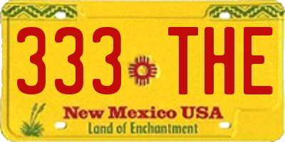 NM license plate 333THE