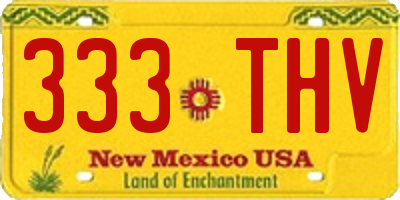 NM license plate 333THV