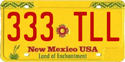 NM license plate 333TLL
