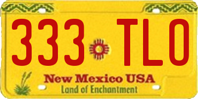 NM license plate 333TLO
