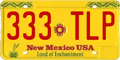 NM license plate 333TLP