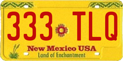 NM license plate 333TLQ