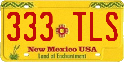 NM license plate 333TLS