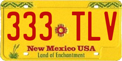 NM license plate 333TLV