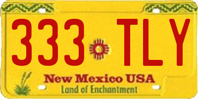 NM license plate 333TLY
