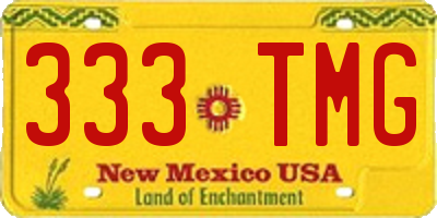 NM license plate 333TMG