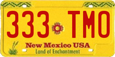 NM license plate 333TMO