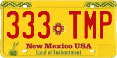 NM license plate 333TMP