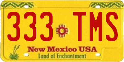 NM license plate 333TMS