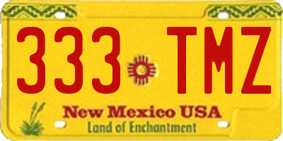 NM license plate 333TMZ