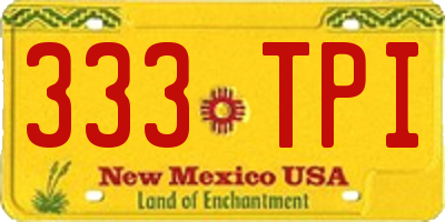 NM license plate 333TPI