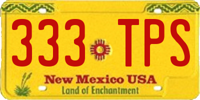 NM license plate 333TPS