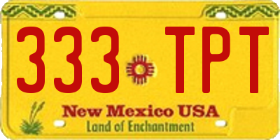 NM license plate 333TPT
