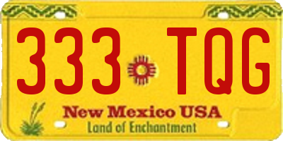 NM license plate 333TQG
