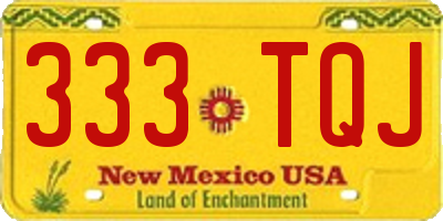 NM license plate 333TQJ