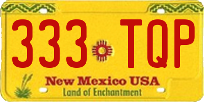 NM license plate 333TQP