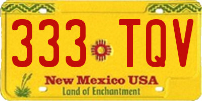 NM license plate 333TQV