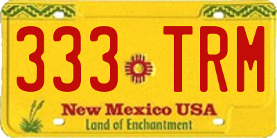 NM license plate 333TRM
